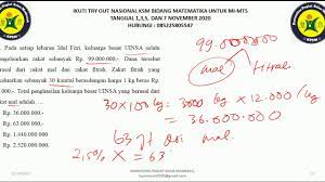 Aug 03, 2021 · berikut adalah contoh soal ksm 2019 dan pembahasannya yang meliputi soal ksm mi soal ksm mts dan soal ksm ma dengan berbagai macam mata pelajaran yang dikompetisikan. Pembahasan Soal 20 Ksm Mi Matematika 2019 Youtube