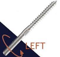 Left Hand Thread Hanger Bolt M5-M10 Stainless Steel
