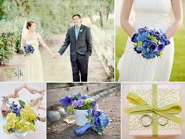 Maybe you would like to learn more about one of these? Bride In White Casual Wedding Dress Holds Vibrant Blue Purple Celery Green Bridal Bouquet