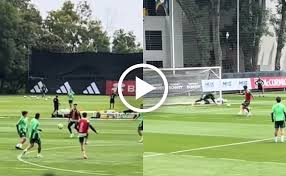 El golazo de Isaías Violante con asistencia de Álvaro Fidalgo en plena práctica de la Selección Mexicana