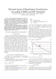 Trustedparts.com was created by ecia in collaboration with participating distributors as a free service to support the authorized electronic components. Pdf Thermal Aging Of Distribution Transformers According To Ieee And Iec Standards