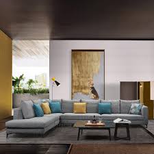 A characteristic, casual sectional sofa with a strong expression. China Gray Big Size L Shape Fabric Sofa For Living Room Furniture China Furniture Sofa Sets Sofa Furniture