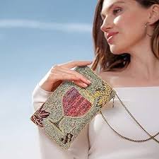 Mary Frances Damen Wine Time Umhängetasche, Mehrfarbig/Meereswellen (Ocean  Tides) : Amazon.de: Fashion