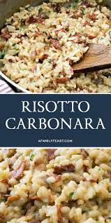 Risotto Carbonara In 2020 Rice Side Dishes Risotto Recipes Recipes