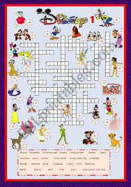 .crossword puzzles for kids, word puzzles for teaching kids, vocabulary crossword puzzles for beginners, worksheets for esl kids, children's puzzles this area features many phonics printable activities from our kiz phonics® course. Cartoon Series 3 Disney Characters Crossword 1 Key Esl Worksheet By Sara26