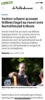 Willem engel greep het ineenstorten van christian eriksen tijdens denemarken tegen finland aan om een absurde tweet. Dumpert Nl Willem Mag Niet Meer Tweeten