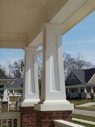 With a decorative wrap you can install an inexpensive structural post, such as pressure treated or steel, during construction and then install your craftsman wrap during the trim phase. Tapered Pvc Porch Columns Square Craftsman Porch Columns Craftsman Porch Columns Craftsman Porch Porch Columns