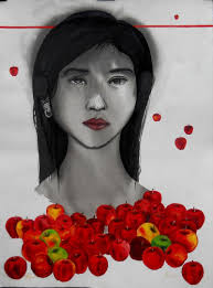 Fanatical Dreams": Red Mixed Media Painting by Avi Roy