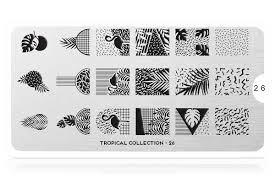 In der regel arbeiten künstler, die sich mit graffiti beschäftigen, viel mehr mit vorlagen, die sie aus freier hand nacharbeiten. Moyou London Schablone Tropical Collection 26 Pretty Nail Shop 24