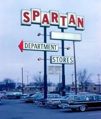 Spartan Department Store Hwy 35 Kiest Dallas Texas Notice The Blank Space On The Sign At One Time It Said Atla Department Store Vintage Mall Dept Store