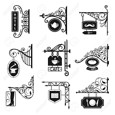 Finding a shop sign that's relevant to your business is an added bonus. Vintage Street Signboards Old Road And Shops Advertising Signs Royalty Free Cliparts Vectors And Stock Illustration Image 86213796