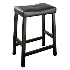 This timeless saddle stool sports a roomy, contoured wood seat and flared. Set Of 2 24 Upholstered Saddle Seat Counter Height Barstools Black Crosley Target