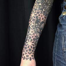 Staceygreen Gap Filling Instagram Tattoo Dotwork Sleeve Filigree Tattoo Tattoos Sleeve Tattoos