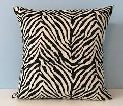 Zebra Print Pillow Cover Black And Off White Throw Pillow Animal Print Pillow Jungle Decor Modern Decorato Animal Print Pillows White Throw Pillows Pillows
