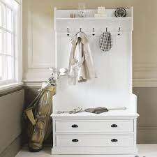 White Hallway Unit With 5 Hooks W 110cm Newport Maisons Du Monde