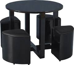 Our glossy black side table is a lovely piece of baroque styling. The Charm High Gloss Round 4 Seater Stowaway Dining Set In White Or Black Combines Cool Modern Style Dining Furniture Sets Modern Leather Furniture Dining Set