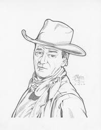 2006 John Wayne Pencils Jpg 466 600 John Wayne Cool Art Drawings Coloring Pages