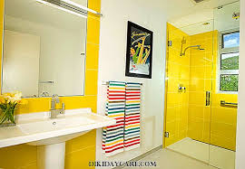 For example you can easily make your bathroom more stylish and sunny with it. Sunny Bathroom Design In Yellow Rooms