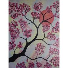 Musim semi di jepang diikuti dengan mekarnya bunga sakura. Jual Lukisan Dot Painting Motif Bunga Sakura Jepang Di Lapak Jnanacrafts Bukalapak