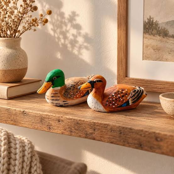 Carved Wood Duck - Etsy