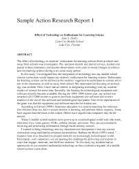 They might come across your abstract through a database search, or the abstract is also not an outline for a paper that you are going to write, where you briefly sketch the content that should be covered in your paper. Examples Of Action Research Papers
