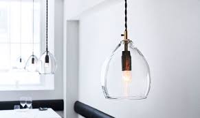 I ordered 3 the large size & was installed by an electrician.look great only downside are the seams on the side of at houzz we want you to shop for casamotion wavy hammered hand blown glass pendant light, black, 11, clear glass part # 9439440001 with. High Low Handblown Glass Pendant Light Remodelista