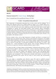 How to write policy analysis essays? Gcard2 Briefing Paper Climate Change