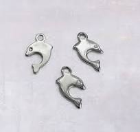 20 X Small Stainless Steel Dolphin Charms Dark Silver Tone ...