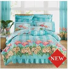 Amazon Com Tropical Flamingos Queen Comforter Set 4 Piece Bedding Comforter Sets Flamingo Decor Tropical Bedroom Decor