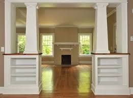 Open Concept Dining Room Living Room With Pillars Design Pictures Remodel Decor And Ideas Page 19 Craftsman Columns Bungalow Style House