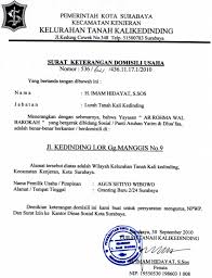 Contoh Surat Keterangan Domisili Untuk Yayasan