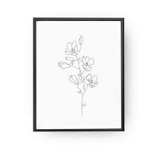25 beautiful illustrated flower drawing ideas. Magnolia Three Flowers Botanical Art Magnolia Minimal Minimal Art Magnolia Poster Magnolia Drawing Wall D Floral Wall Art Simple Wall Art