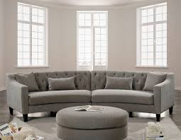 Whether you want to mix up a modern space or recreate a midcentury bled, this couch can become a beautiful focal point for any kind of vision. Cm6370 2 Pc Copper Grove Brezovo Sarin Aretha Warm Gray Linen Like Fabric Curved Back Sectional