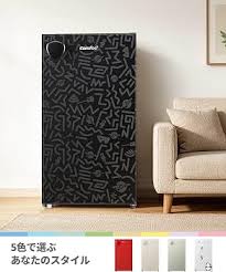 COMFEE' 冷蔵庫 88L 幅44.5cm 一人暮らし スリム Youniqシリーズ 右開き LED照明 3段階温度調節 省エネ 静音設計 RCD92BF1JPY(E) ブラック