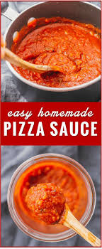 It S Easy To Make Pizza Sauce Right At Home Using Tomato Paste Water And Some Simple Seasonings Easy Easy Homemade Pizza Pizza Sauce Pizza Sauce Homemade