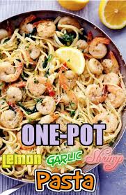 Seafood Recipes To Die For Easy One Pot Lemon Garlic Shrimp Pasta Recipe Video Here P Shrimp Parmesan Pasta Lemon Shrimp Pasta Garlic Parmesan Shrimp