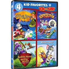 4 Kid Favorites Tom And Jerry Meet Sherlock Holmes Shiver Me Whiskers Robin Hood And His Merry Mouse Wh Tom And Jerry Tom And Jerry Dvd Favorite Child