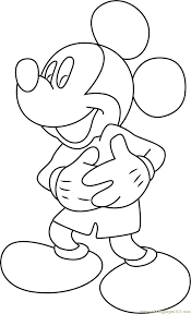 Easy print or download mickey mouse coloring pages for kids to color. Cute Mickey Mouse Coloring Page For Kids Free Mickey Mouse Printable Coloring Pages Online For Kids Coloringpages101 Com Coloring Pages For Kids