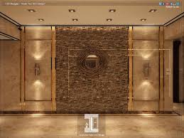 Residential Building Entrance Lobby Mixing Stone With Marble In Wall Cladding As To Have A Rough And Smooth Texture Stone Cladding Wall Cladding Cladding