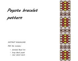 Peyote Bracelet Pattern Ethnic Bracelet Geometry Print Odd Count Peyote Stitch Beaded Bracelet Seed Bead Jewelry Beadwork Pattern