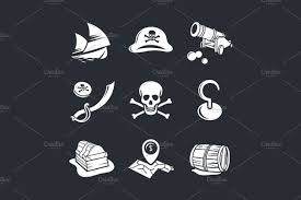 Pirates Flag Icon Cartoon Icons Skull Icon