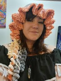 Selling some hats to raise funds for a charity event I'm doing. Crochet  beanie hats to keep you warm after those cold water swims 🧜‍♂️🏊‍♂️ Pink  and white jellyfish beanie hat.