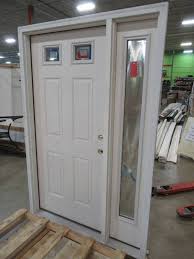 The most common door size is 3 feet wide × 6.8 feet high. Therma Tru Benchmark Doors Left Hand Inswing Ready To Paint Fiberglass Entry Door With Insulating Core And Side Light Common 36 In X 80 In Actual 37 5 In X 81 5 In Bmttsfg1130lb Mn Home Outlet Auction Burnsville