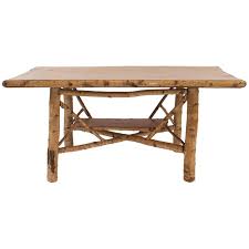 Rustic Adirondack Rectangular Birchwood Dining Table In 2020 Dining Table Birchwood Furniture Dining Room Table