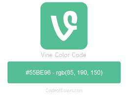 Colors Used In The Vine Logo And Website Color Coding Rgb Color Codes Vine Logo