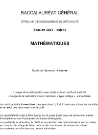 Check spelling or type a new query. Easyprepa On Twitter Terminale Specialite Maths Sujet 0 2021 Bac2021 Maths Sujet0 Https T Co Kr7hqw2cyp