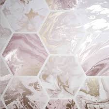 Whether you're looking to decorate a child's bedroom or bring a touch of fun to the living room, we can help. Arthouse Marbled Hex Pink And Rose Gold Wallpaper Wilko