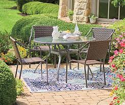 Wilson Fisher All Weather Wicker Round Glass Table Patio Dining Set At Big Lots Patio Patio Dining Set Round Glass Table