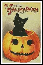 Halloween cross stitch bat pattern! Merry Halloween Cross Stitch Pattern