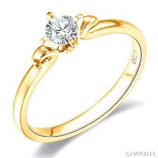 See more of bague, alliance, solitaire ღ l'univers du bijou ღ on facebook. Bague Fiancailles Solitaire En Or Jaune 750 1000 Et Diamant 0 23ct